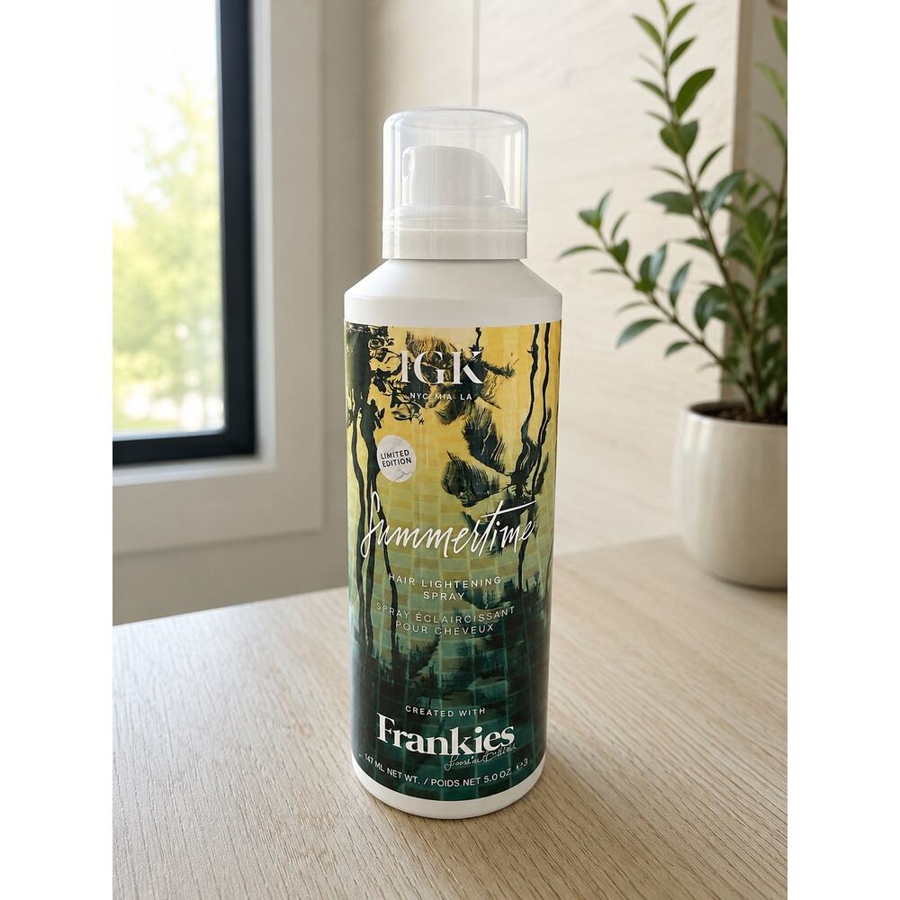 NEW IGK x Frankies Bikinis Summertime Hair Lightening Spray 5oz Limited Edition